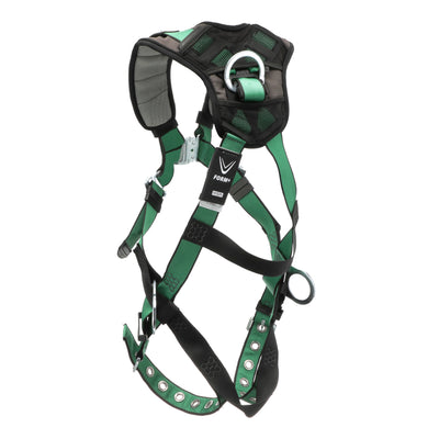 MSA V-FORM+ Harness w/Back & Side D-Rings - Tongue Buckle Leg Straps - Super Extra Large - 10206091