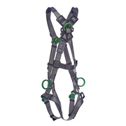 MSA V-FIT Harness w/Back & Side D-Rings - Quick-Connect Leg Straps - Extra Small - 10195063