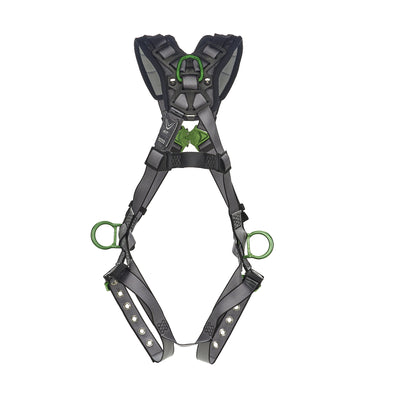 MSA V-FIT Harness w/Back & Side D-Rings - Tongue Buckle Leg Straps - Shoulder Padding - Extra Small - 10194908