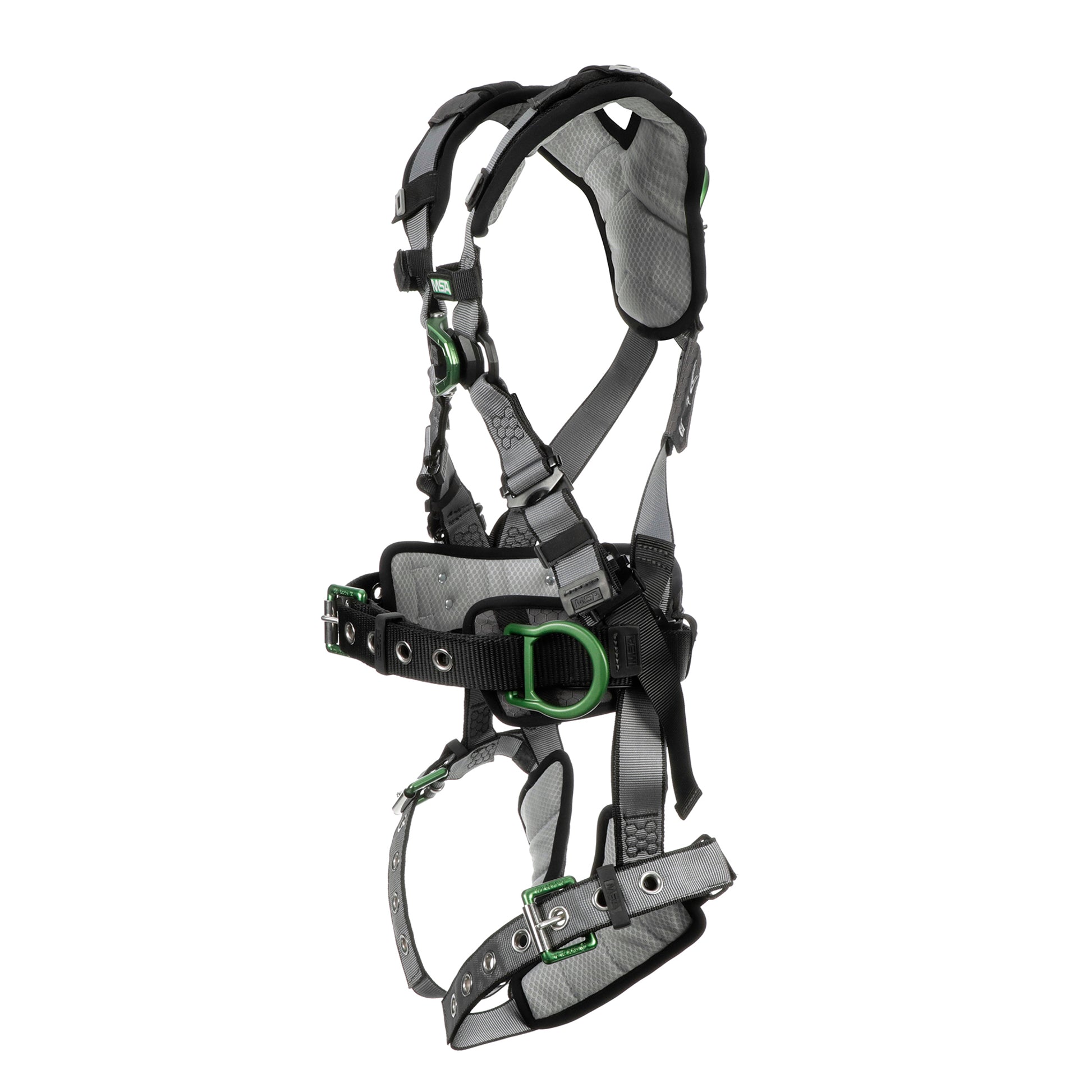 MSA V-FIT Construction Harness w/Back & Side D-Rings - Tongue Buckle Leg Straps - Shoulder & Leg Padding - Standard - 10195181