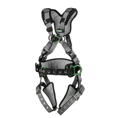 MSA V-FIT Construction Harness w/Back & Side D-Rings - Tongue Buckle Leg Straps - Shoulder & Leg Padding - Standard - 10195181