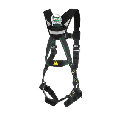 MSA EVOTECH Arc Flash Harness w/Back D-Ring - Quick-Connect leg straps - Shoulder Padding - X-Small (XSM) - 10150143