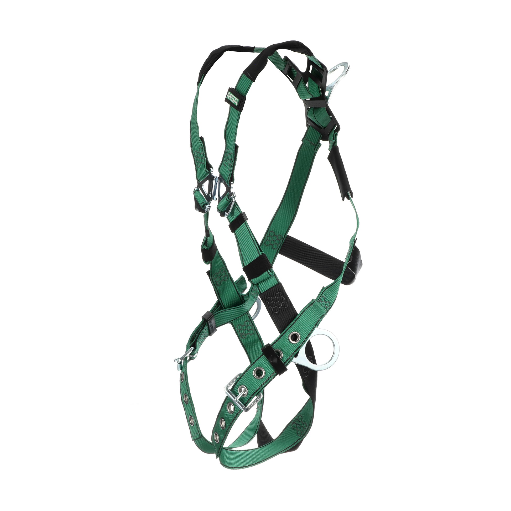 MSA V-FORM Harness w/Back & Side D-Rings - Tongue Buckle Leg Straps - Super Extra Large - 10197217
