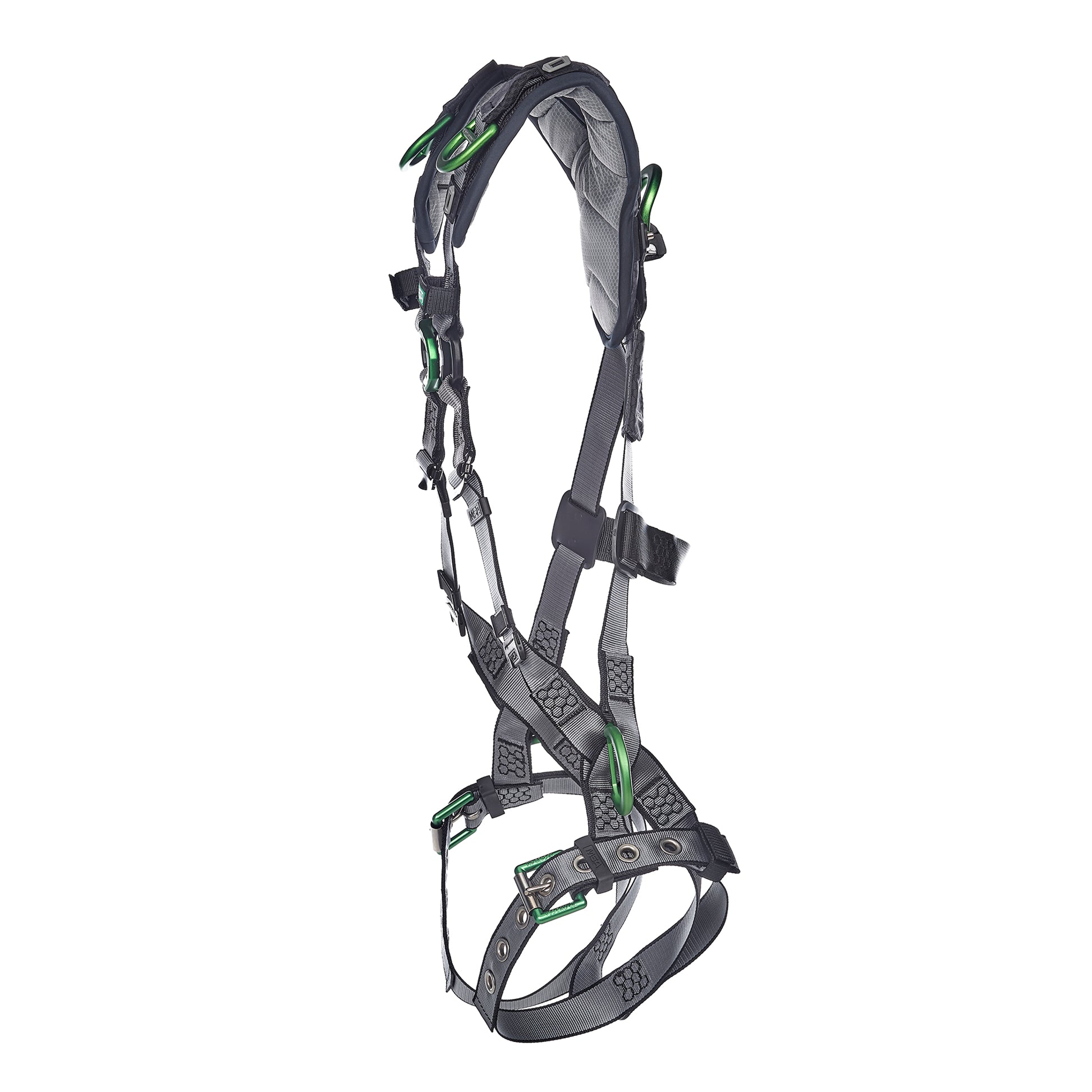 MSA V-FIT Harness w/Back, Front, Side & Shoulder D-Rings - Tongue Buckle Leg Straps - Shoulder Padding - Standard - 10194905