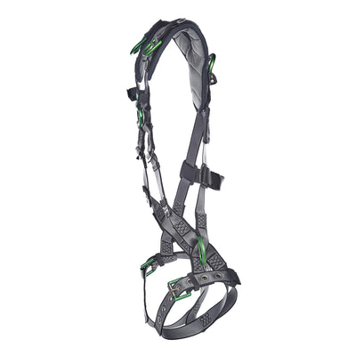 MSA V-FIT Harness w/Back, Front, Side & Shoulder D-Rings - Tongue Buckle Leg Straps - Shoulder Padding - Super Extra Large - 10194907