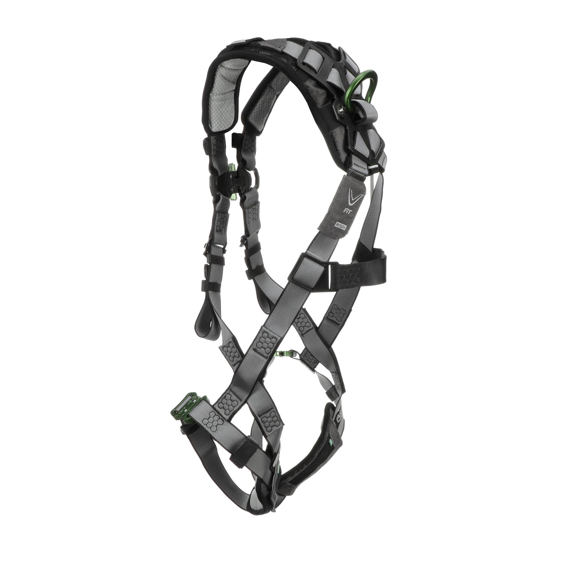 MSA V-FIT Harness w/Back D-Ring - Quick-Connect Leg Straps - Shoulder & Leg Padding - Extra Small - 10194944