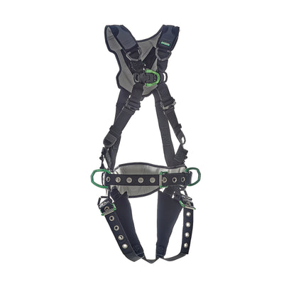 MSA V-FLEX Construction Harness w/Back, Front & Side D-Rings - Tongue Buckle Leg Straps - Extra Large - 10211348
