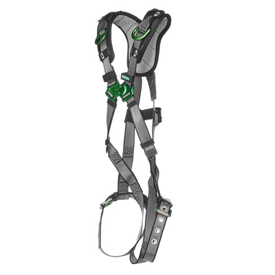 MSA V-FIT Harness w/Back & Shoulder D-Rings - Tongue Buckle Leg Straps - Shoulder Padding - Extra Small - 10194936