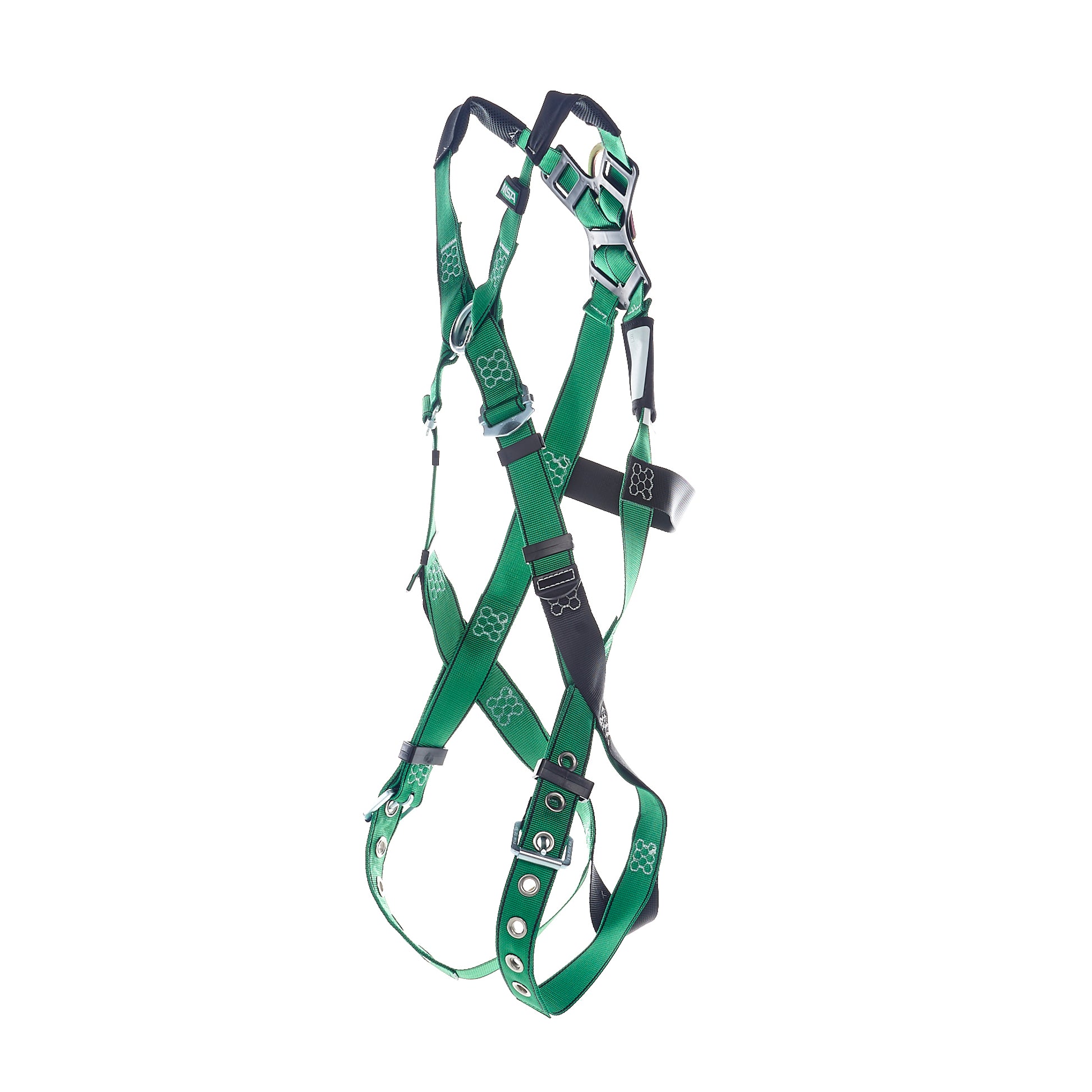 MSA V-FORM Harness w/Back & Front D-Rings - Tongue Buckle Leg Straps Quick Connect Chest Buckle - Extra Small - 10206065