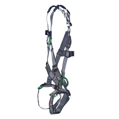 MSA V-FIT Harness w/Back & Side D-Rings - Tongue Buckle Leg Straps - Standard - 10195110