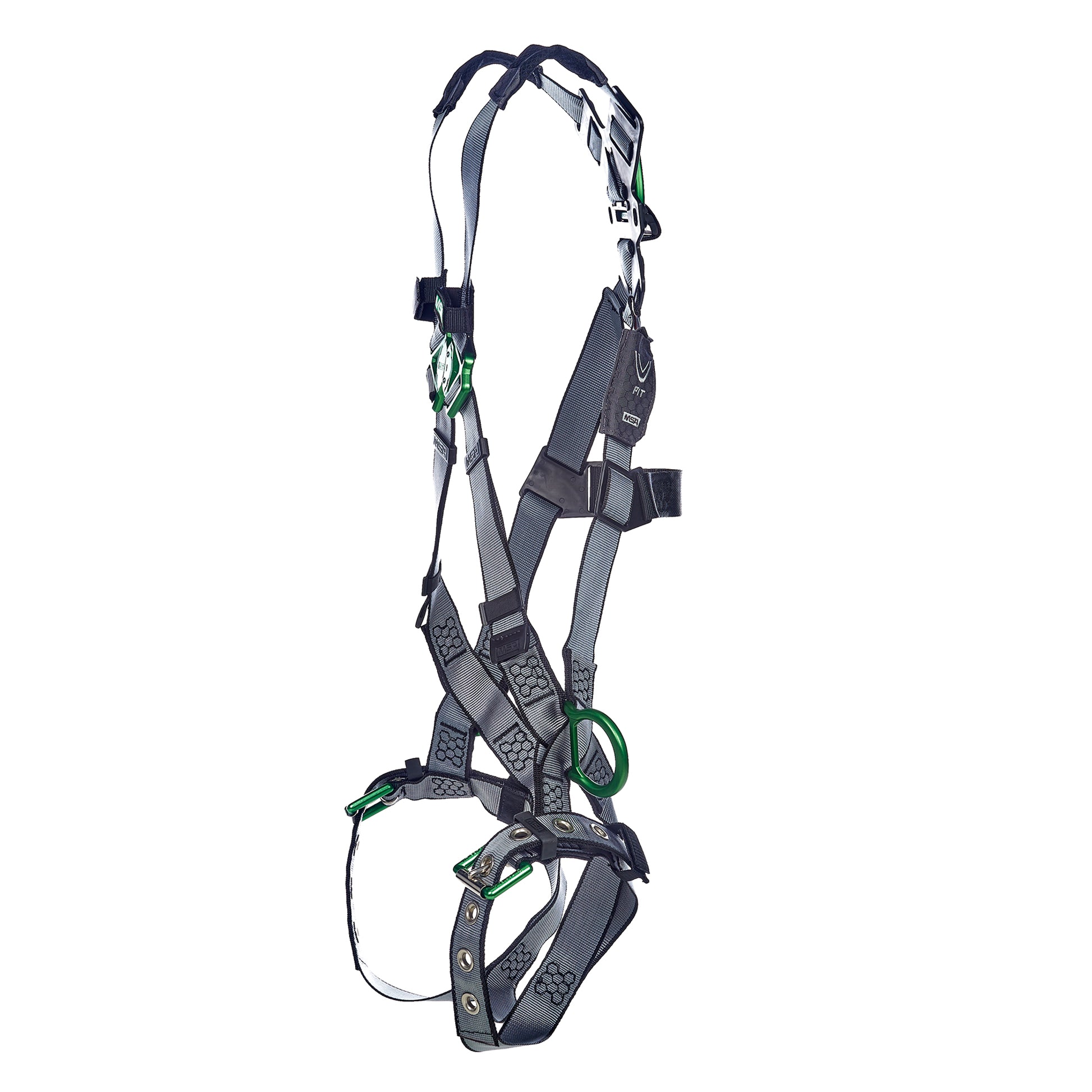 MSA V-FIT Harness w/Back & Side D-Rings - Tongue Buckle Leg Straps - Extra Large - 10195111