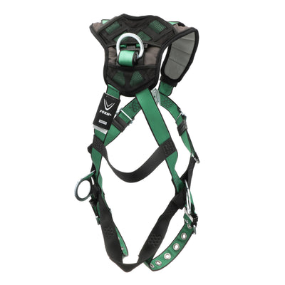 MSA V-FORM+ Harness w/Back & Side D-Rings - Tongue Buckle Leg Straps - Extra Large - 10206090