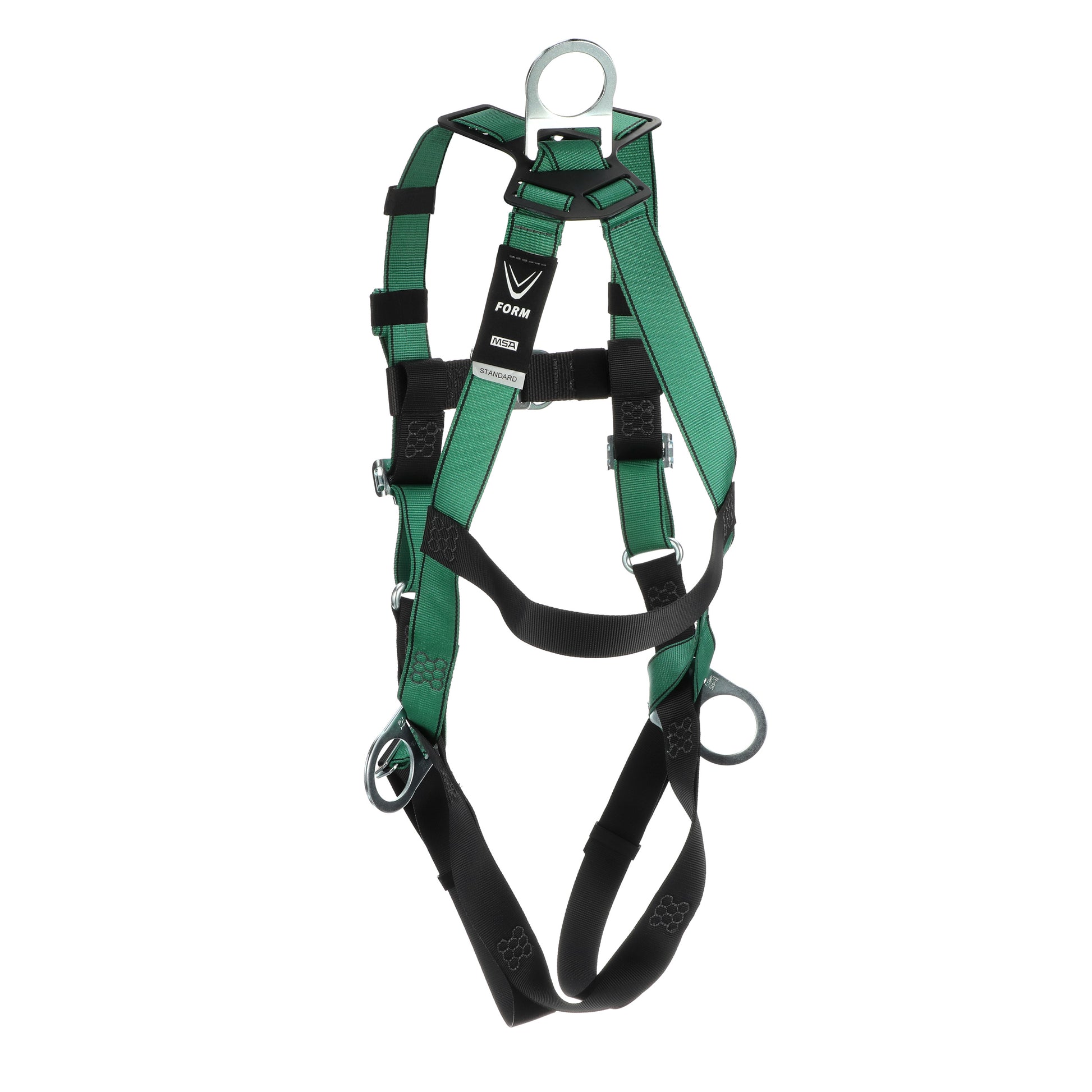 MSA V-FORM Harness w/Back, Front & Side D-Rings - Qwik-Fit Leg Straps - Standard - 10197436