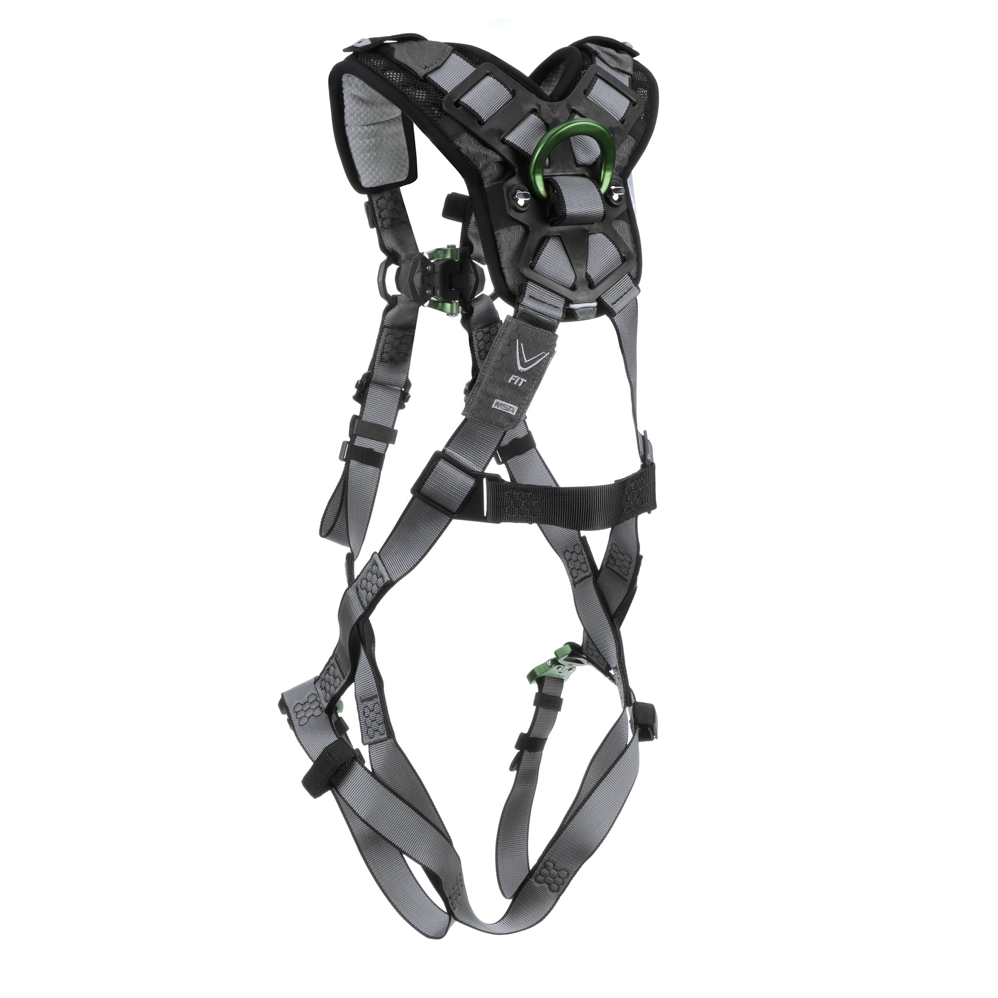 MSA V-FIT Harness w/Back & Front D-Rings - Quick-Connect Leg Straps - Shoulder Padding - Extra Small - 10194673