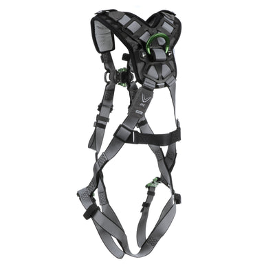 MSA V-FIT Harness w/Back & Front D-Rings - Quick-Connect Leg Straps - Shoulder Padding - Extra Large - 10194657