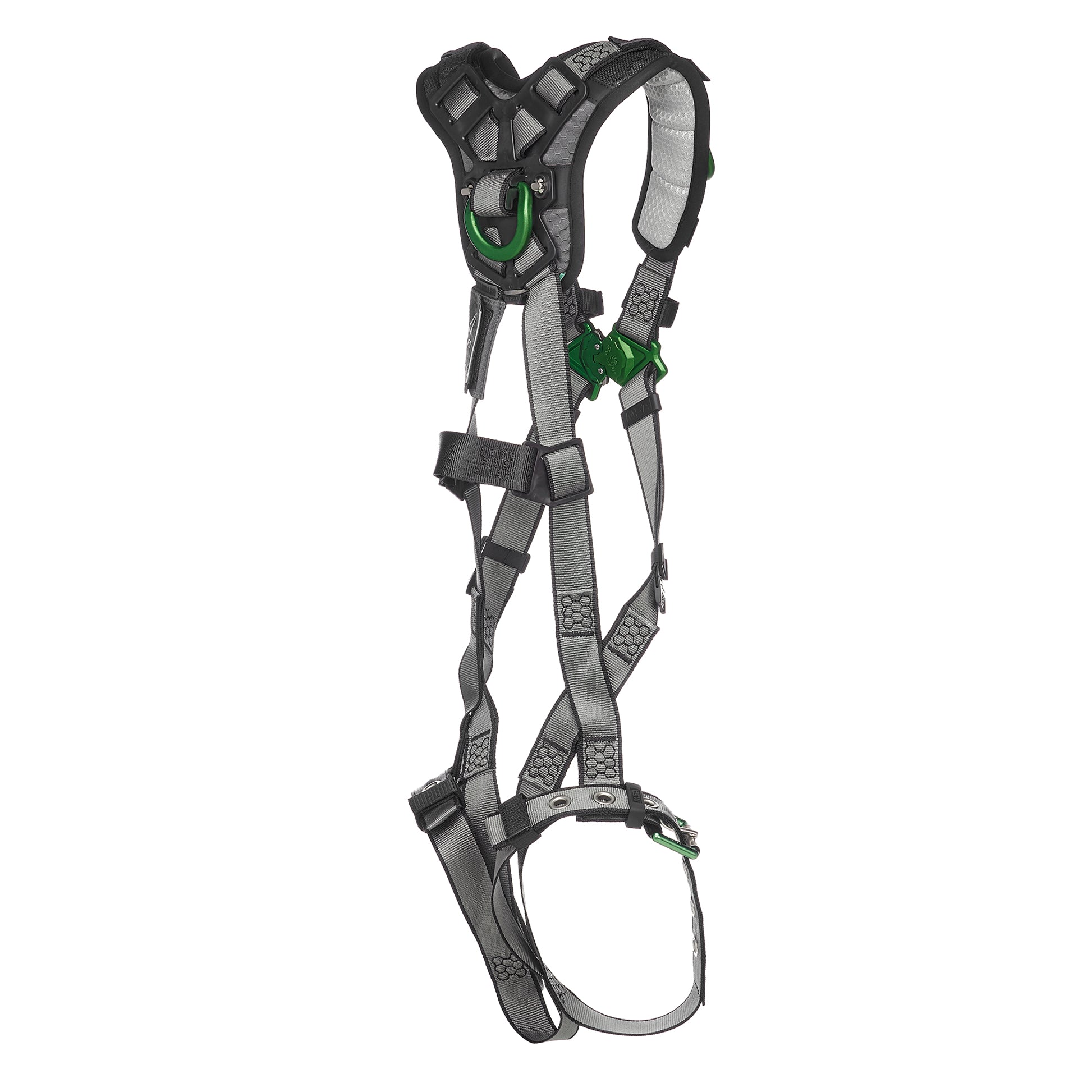 MSA V-FIT Harness w/Back & Shoulder D-Rings - Tongue Buckle Leg Straps - Shoulder Padding - Extra Small - 10194936