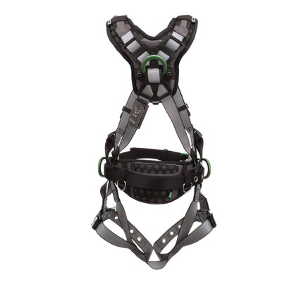 MSA V-FIT Construction Harness w/Back & Side D-Rings - Tongue Buckle Leg Straps - Shoulder Padding - Extra Small - 10195148