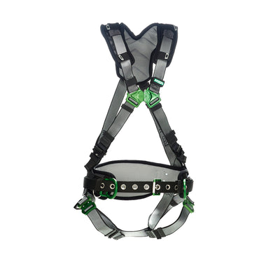 MSA V-FIT Construction Harness w/Back & Side D-Rings - Quick-Connect Leg Straps - Shoulder Padding - Extra Large - 10195135