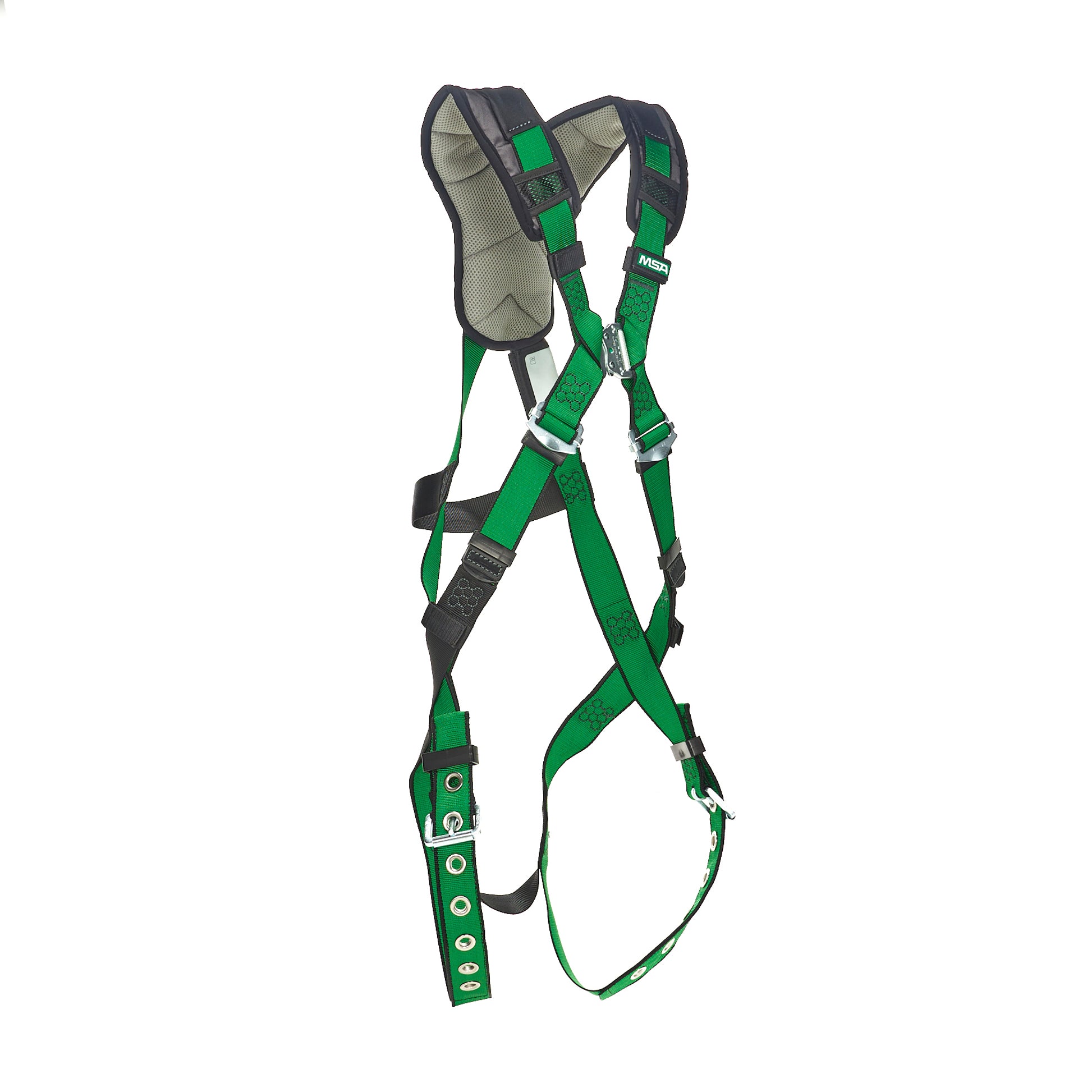 MSA V-FORM+ Harness w/Back D-Ring - Tongue Buckle Leg Straps - Super Extra Large - 10206087