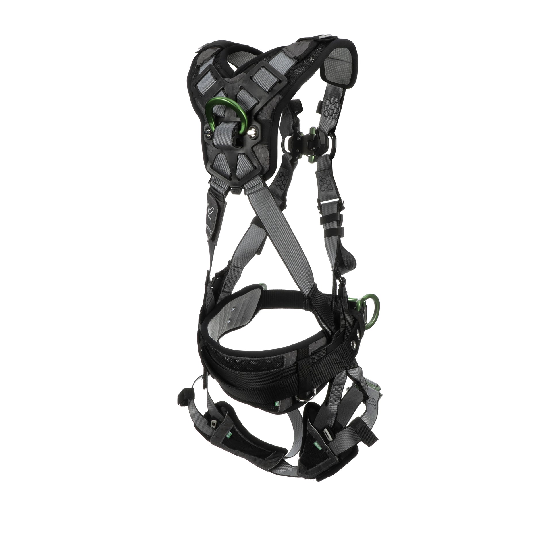 MSA V-FIT Construction Harness w/Back & Side D-Rings - Quick-Connect Leg Straps - Shoulder & Leg Padding - Extra Large - 10195166