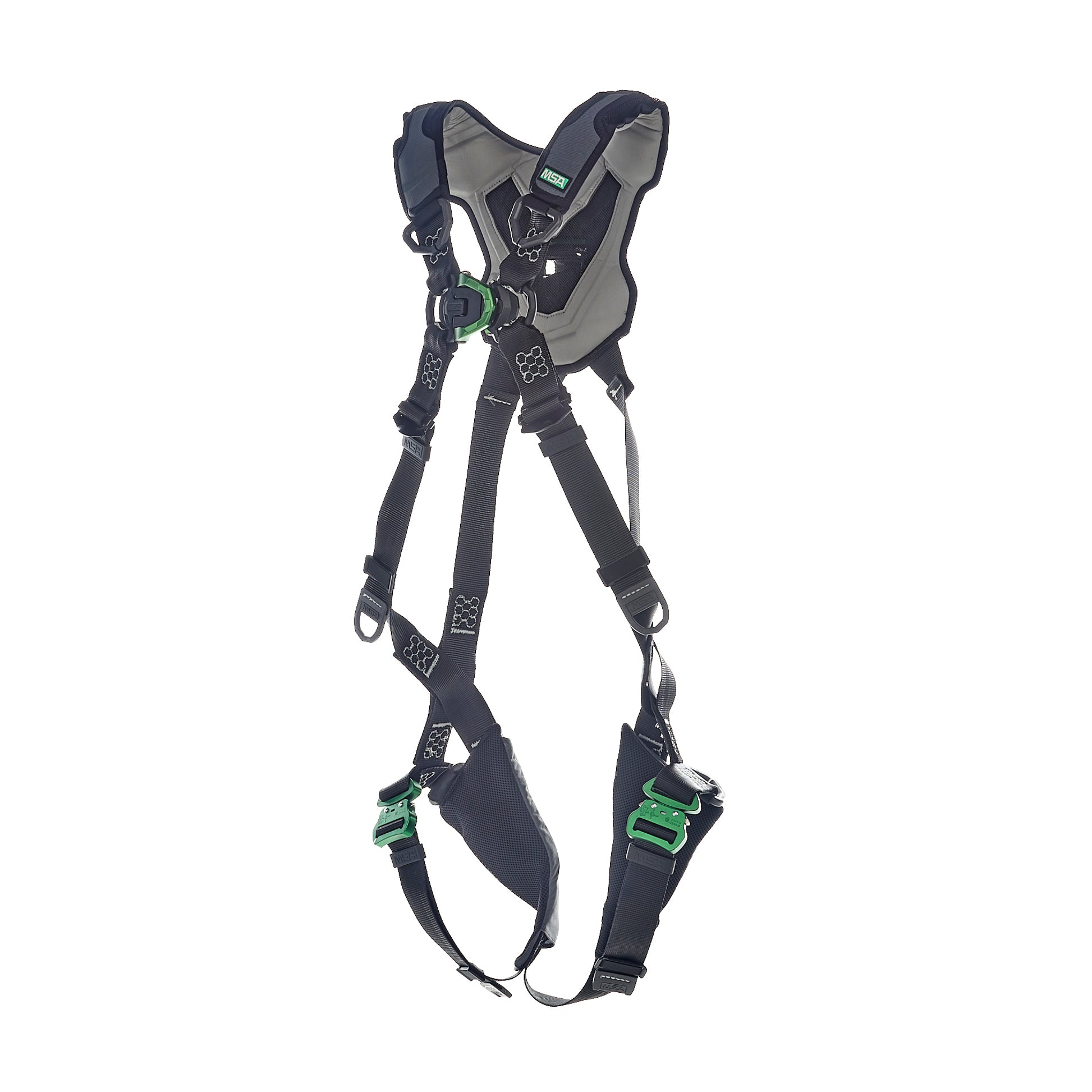 MSA V-FLEX Harness w/Back & Front D-Rings - Quick Connect Leg Straps - Extra Small - 10211316