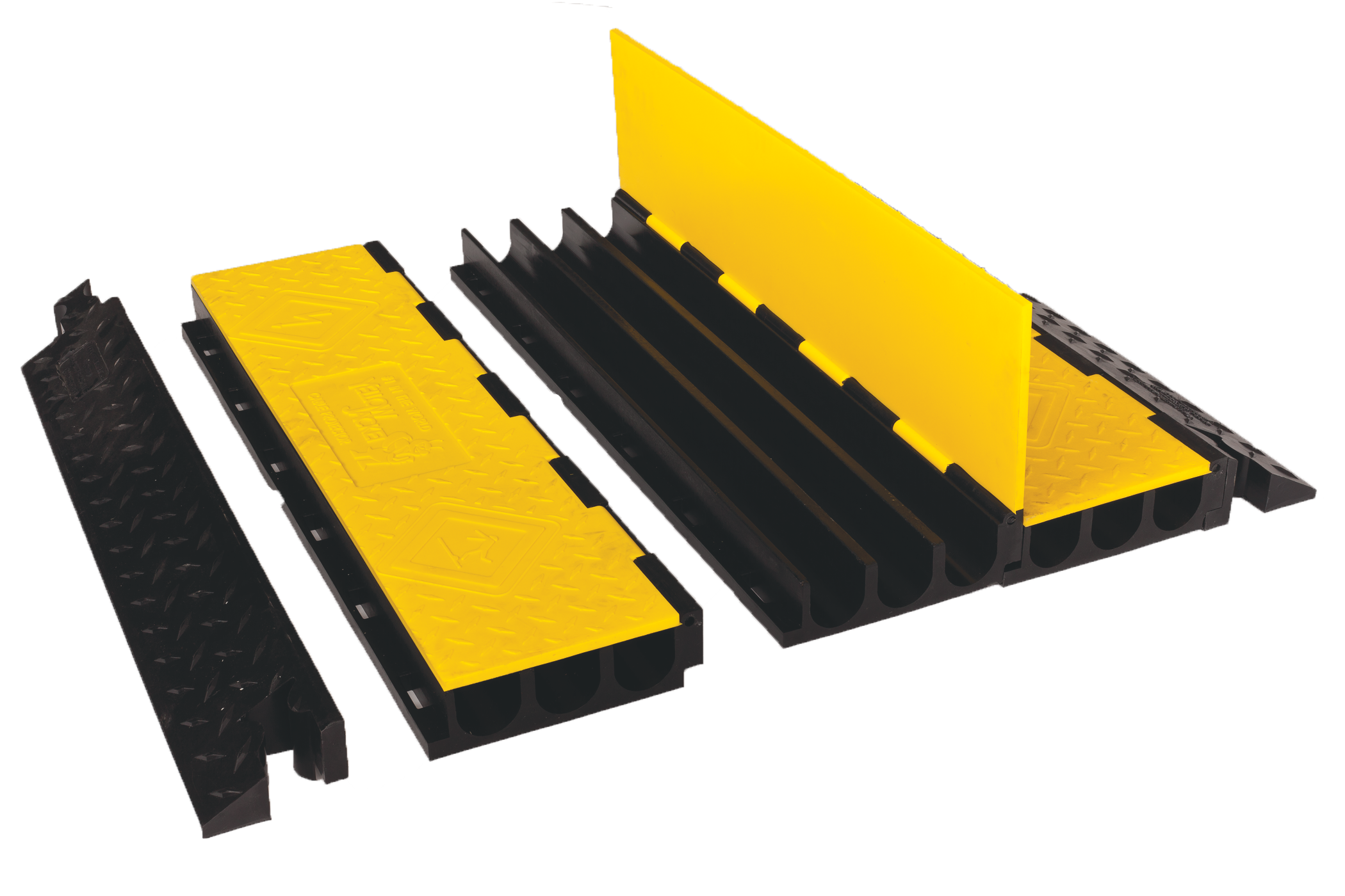 Cable Protector - Yellow Jacket - 3-Ch - 2.25" - Ams - Dog Bone - Yellow/Black - 56 - 840 Lb Load - YJ3-225-AMS-Y/B