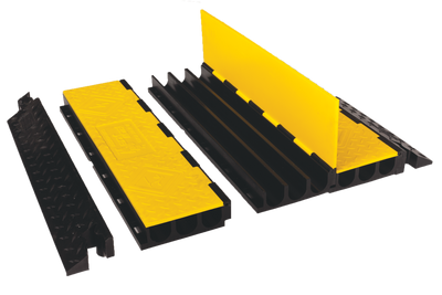 Cable Protector - Yellow Jacket - 3-Ch - 2.25" - Ams - Dog Bone - Yellow/Black - 56 - 840 Lb Load - YJ3-225-AMS-Y/B