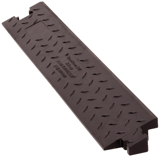 Cable Protector - Yellow Jacket - 5-Ch - 1.25" - Ams - Male Ramp - Hourglass - Black - YJ5-125-AMS-M-B