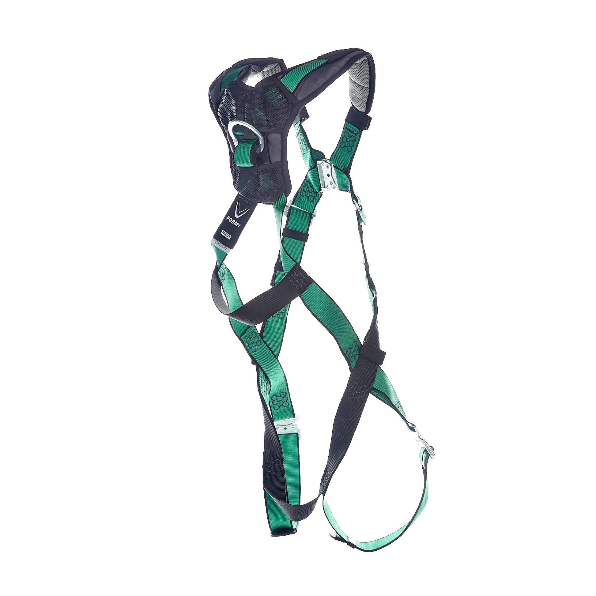 MSA V-FORM+ Harness w/Back & Front D-Rings - Quick Connect Leg Straps - Super Extra Large - 10206111
