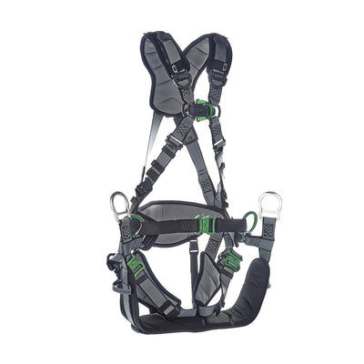 MSA V-FIT Tower Harness w/Back, Front & Side D-Rings - Quick-Connect Leg and Belt Straps - Shoulder & Leg Padding - Standard - 10218048