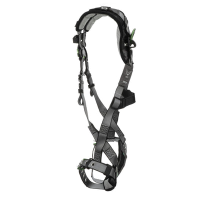 MSA V-FIT Harness w/Back & Front D-Rings - Tongue Buckle Leg Straps - Shoulder Padding - Super Extra Large - 10194895