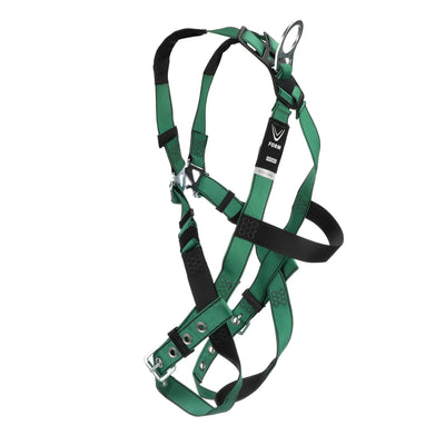 MSA V-FORM Harness w/Back D-Ring - Tongue Buckle Leg Straps - Super Extra Large - 10197201