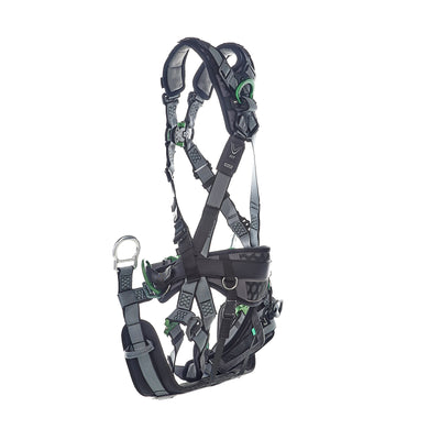MSA V-FIT Tower Harness w/Back, Front & Side D-Rings - Quick-Connect Leg and Belt Straps - Shoulder & Leg Padding - Standard - 10218048