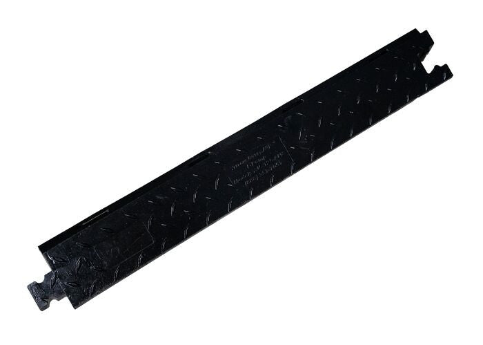 Cable Protector - Yellow Jacket - 5-Ch - 1.25" - Ams - Female Ramp - Hourglass - Black - YJ5-125-AMS-F-B
