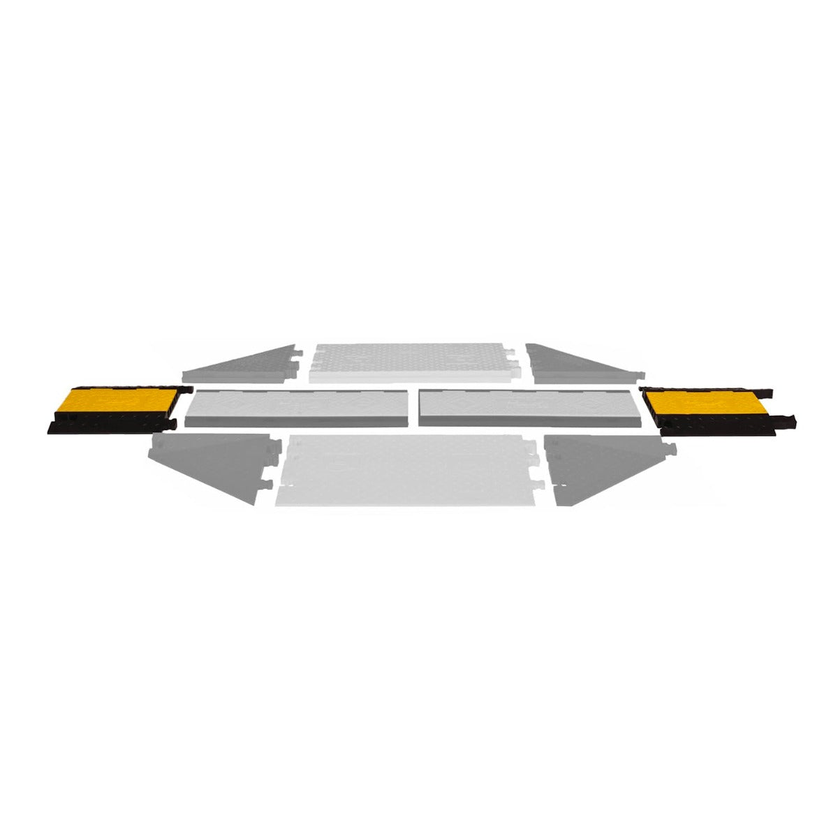 Cable Protector - Yellow Jacket - 5-Ch - 1.25" - Ams - Female Interconnect - Yellow/Black - 65 - 200 Lb Load - YJ5I-125-F-Y/B