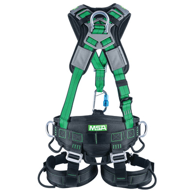 MSA Gravity Suspension Harness w/Back, Front, Belly, & Side D-Rings - Lumbar, Shoulder & Leg Padding - Small - 10150453