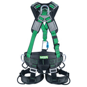 MSA Gravity Suspension Harness w/Back, Front, Belly, & Side D-Rings - Lumbar, Shoulder & Leg Padding - Large - 10150455