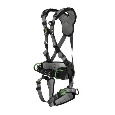 MSA V-FIT Construction Harness w/Back & Side D-Rings - Quick-Connect Leg Straps - Shoulder & Leg Padding - Standard - 10195165