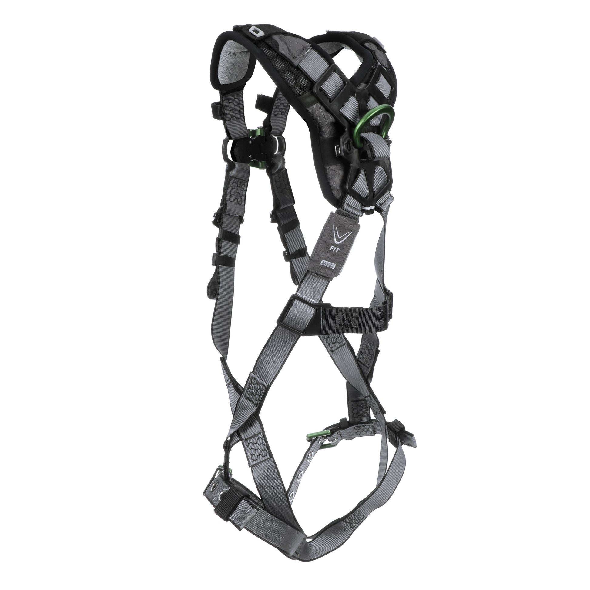 MSA V-FIT Harness w/Back D-Ring - Tongue Buckle Leg Straps - Shoulder & Leg Padding - Extra Large - 10194978