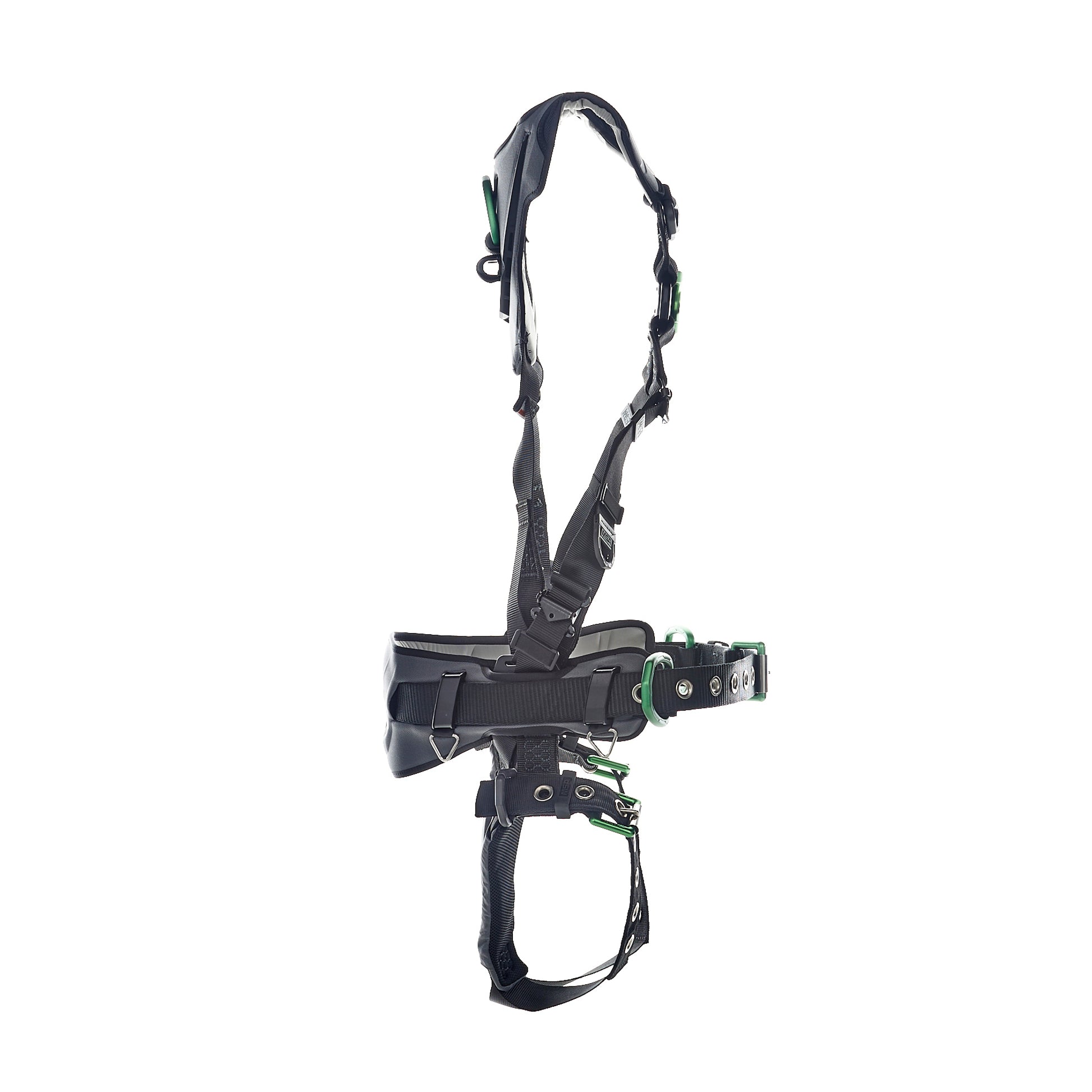 MSA V-FLEX Construction Harness w/Back, Front & Side D-Rings - Tongue Buckle Leg Straps - Extra Large - 10211348
