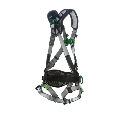 MSA V-FIT Construction Harness w/Back & Side D-Rings - Quick-Connect Leg Straps - Shoulder Padding - Super Extra Large - 10195136