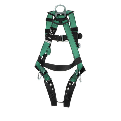 MSA V-FORM Harness w/Back, Front & Side D-Rings - Tongue Buckle Leg Straps - Standard - 10197207