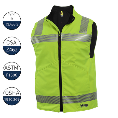 DRIFIRE IA Hi-Vis FR Fleece Lined Vest Class 2 - DF2-CM-G2VC2-HY