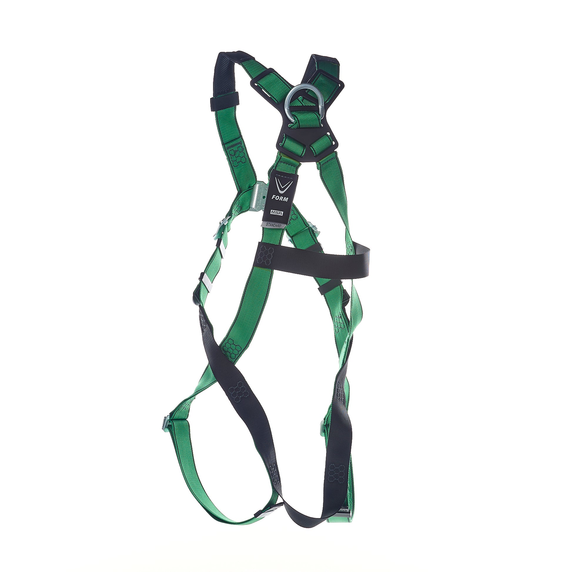 MSA V-FORM Harness w/Back D-Ring - Qwik-Fit Leg Straps Quick Connect Chest Buckle - Standard - 10207680