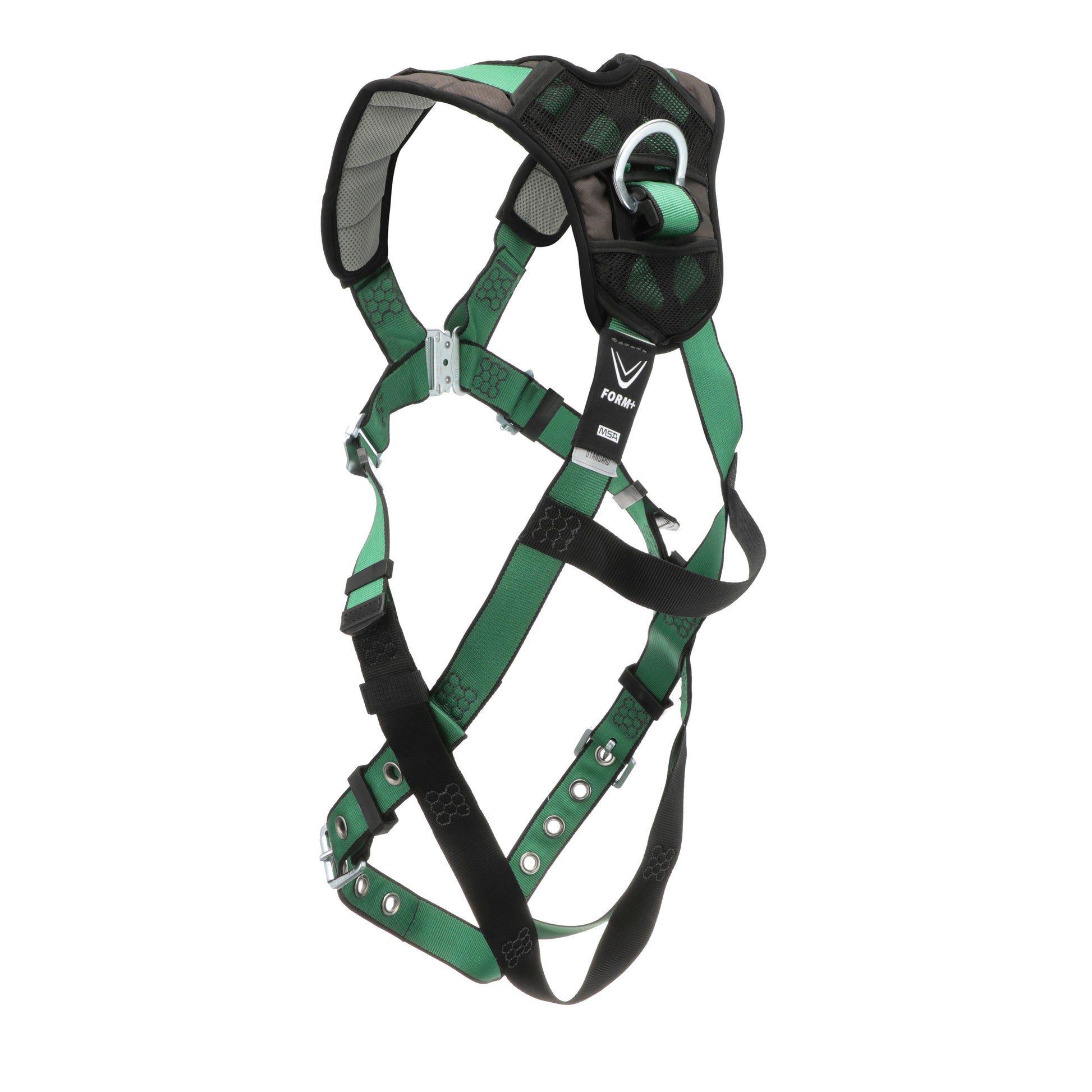 MSA V-FORM+ Harness w/Back & Front D-Rings - Tongue Buckle Leg Straps - Extra Small - 10206092