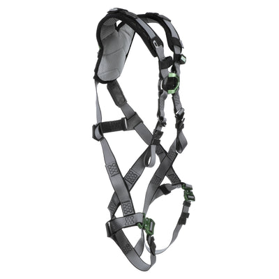 MSA V-FIT Harness w/Back & Front D-Rings - Quick-Connect Leg Straps - Shoulder Padding - Extra Small - 10194673