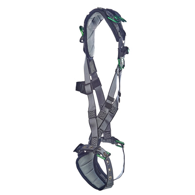 MSA V-FIT Harness w/Back & Shoulder D-Rings - Tongue Buckle Leg Straps - Shoulder & Leg Padding - Super Extra Large - 10195030