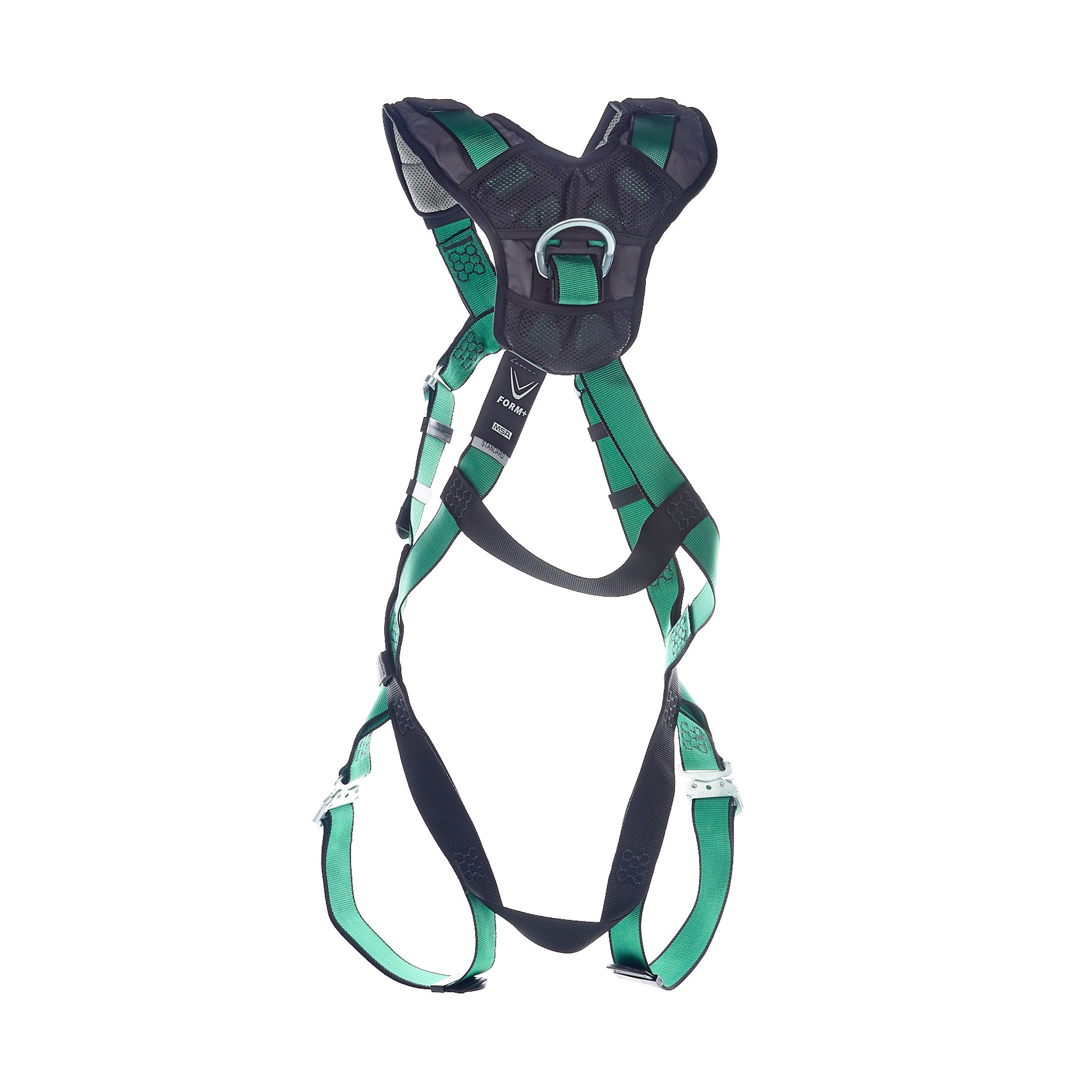 MSA V-FORM+ Harness w/Back & Front D-Rings - Quick Connect Leg Straps - Extra Large - 10206110