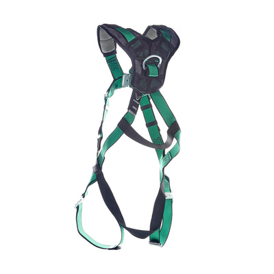 MSA V-FORM+ Harness w/Back & Front D-Rings - Quick Connect Leg Straps - Extra Large - 10206110