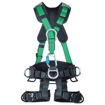 MSA Gravity Suspension Harness w/Back, Front, Belly, & Side D-Rings - Lumbar, Shoulder & Leg Padding - Medium - 10150454